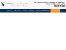 Tablet Screenshot of consulatehealthcare.com